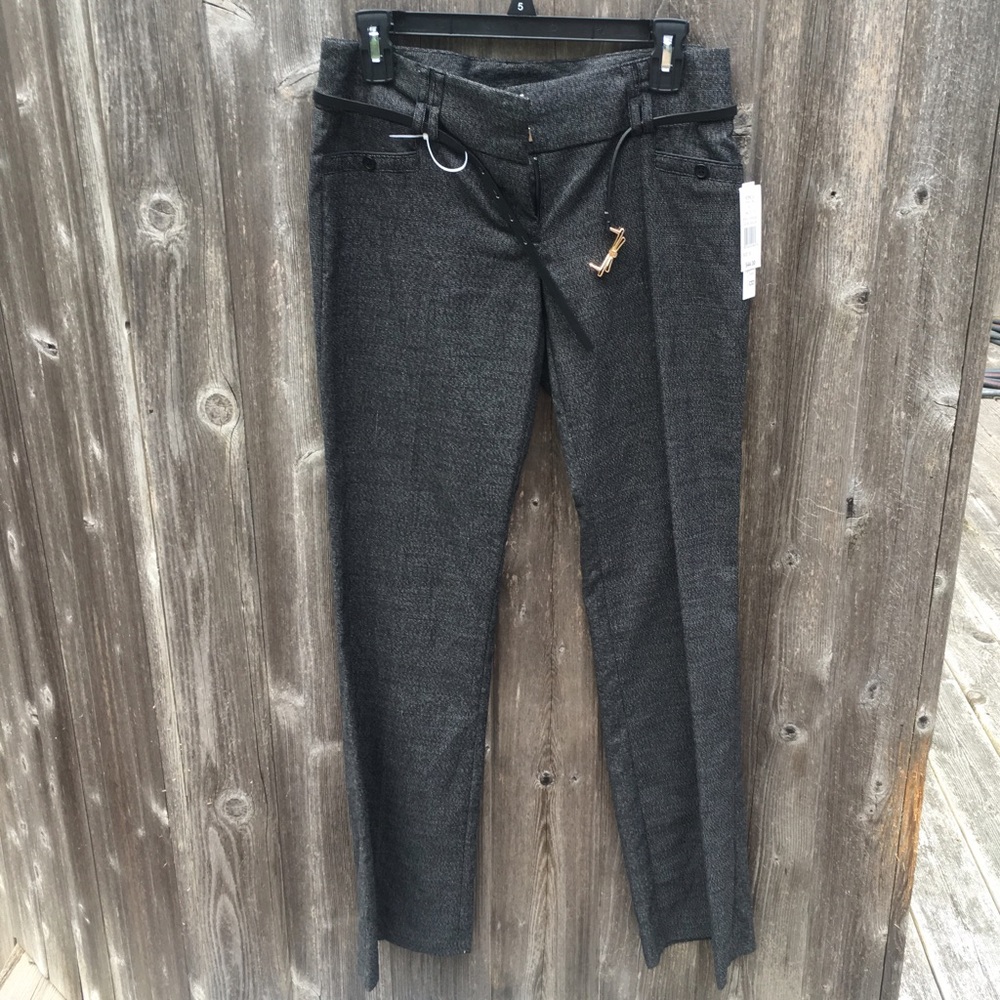 Black dress pants with belt